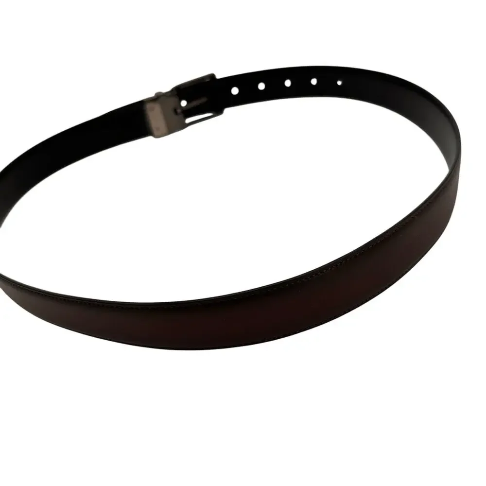 Perry Ellis Brown Leather Men's Belt Size 34 / 85